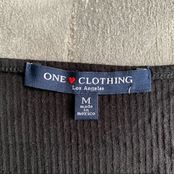 3 For $20 ONE CLOTHING Ribbed Crossover Wrap Style Shirt - Picture 4 of 4